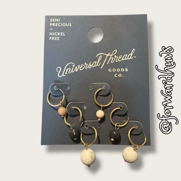 Bundle Sale 3 for $15 | Universal Thread Goods Co. Semi-Precious Hoop Trio - Picture 1 of 8